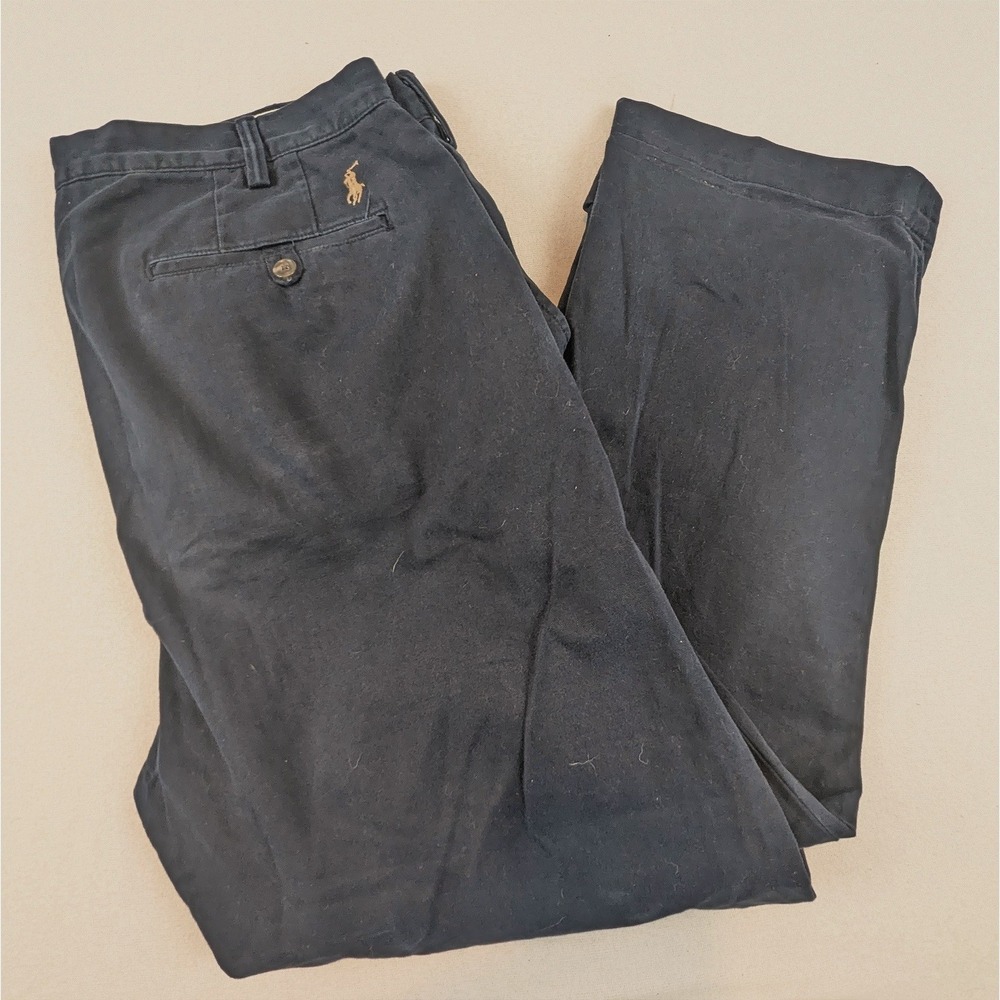 Polo Ralph Lauren Mens Classic Fit Chino Pants Navy Blue 38x30 Embroidered Pony